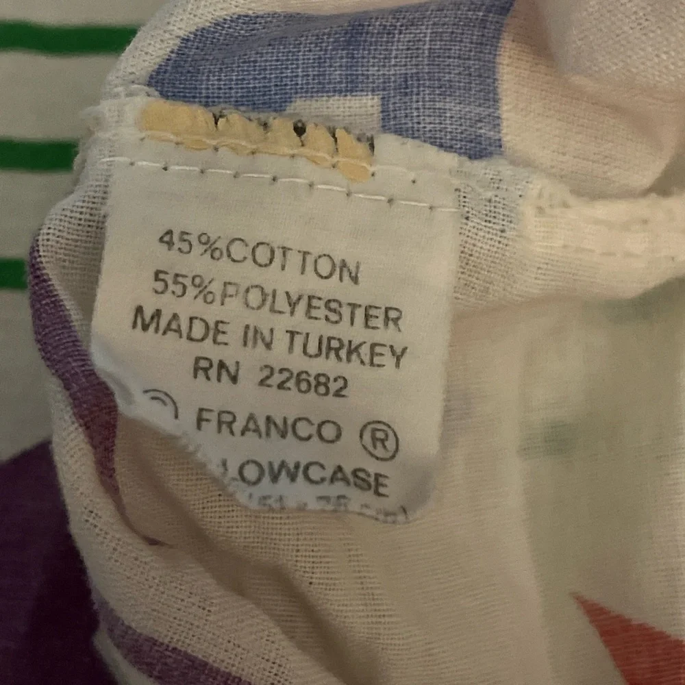 Colors & Shapes Fitted Twin Sheet Vintage Franco Primary Colors